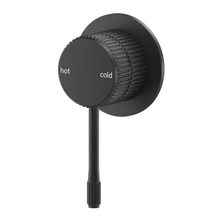 Mica Fluted Shower Mixer - Black