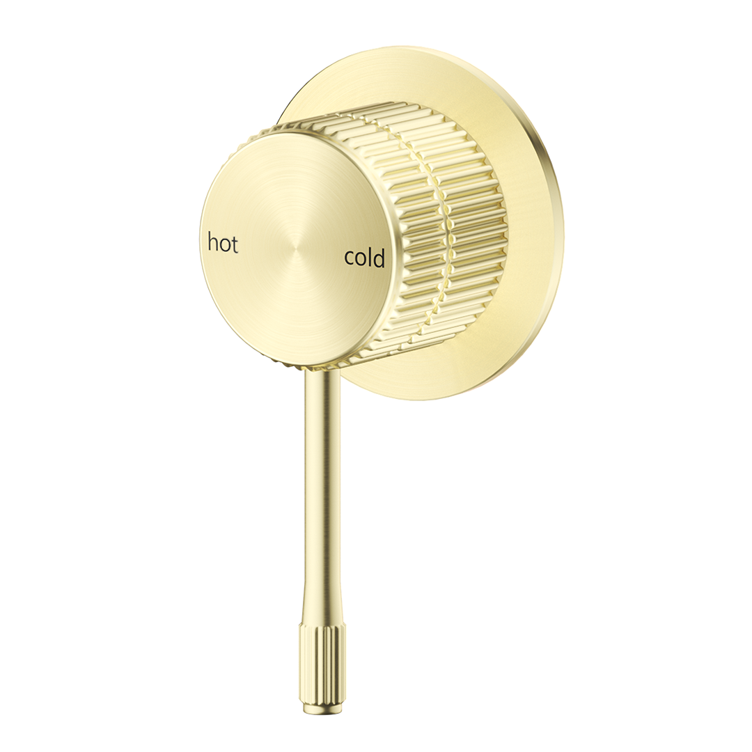 Mica Fluted Shower Mixer - French Gold