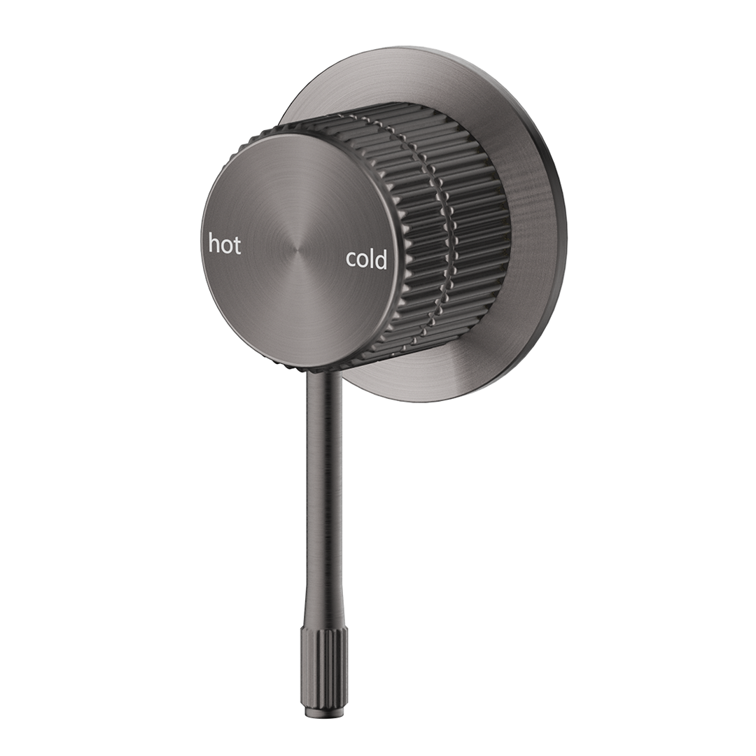 Mica Fluted Shower Mixer - Gunmetal