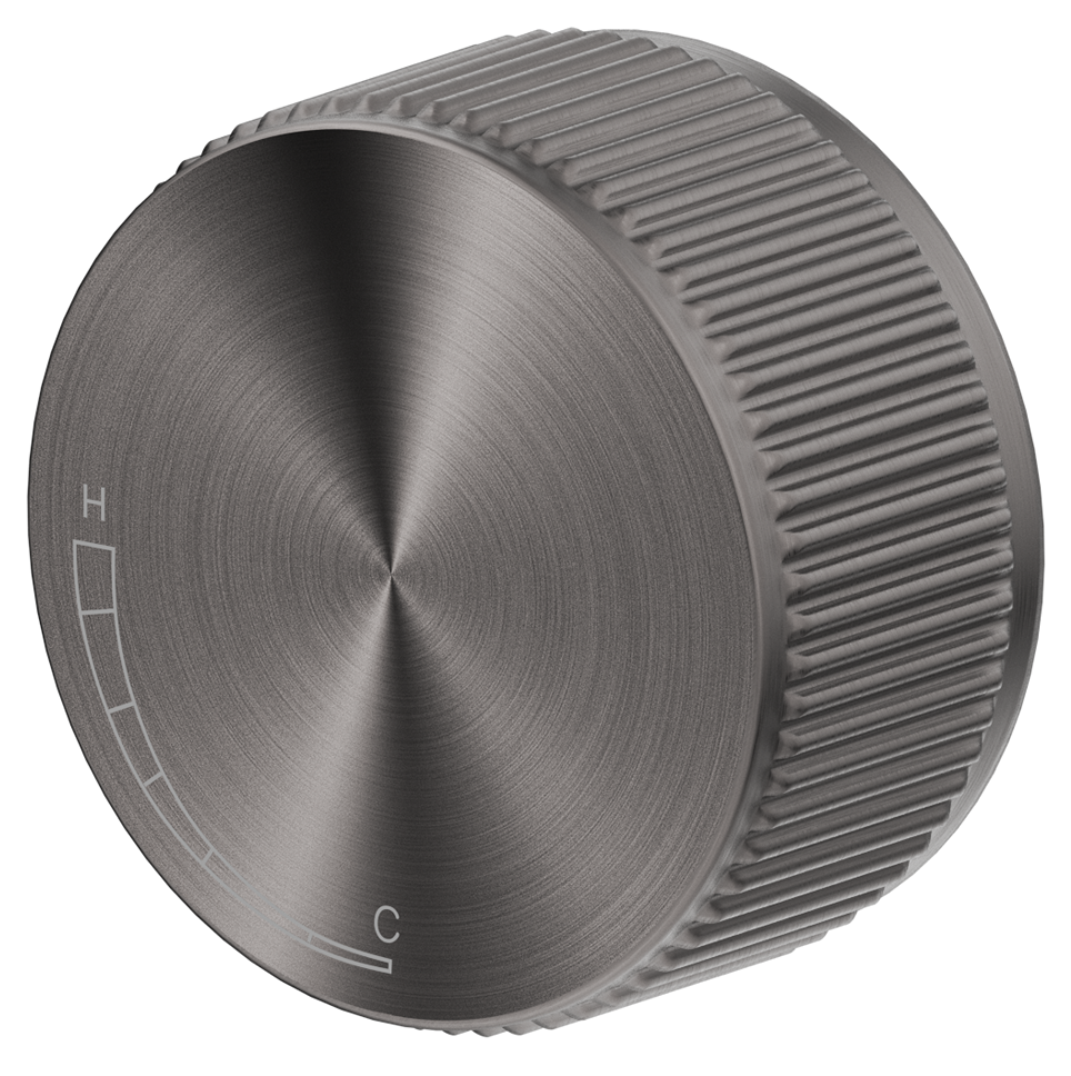 Mica Fluted Progressive Shower Mixer - Brushed Gunmetal