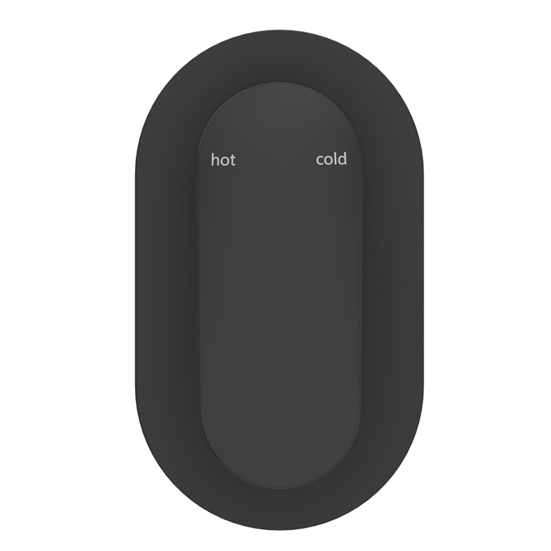 Bella Vista Lantra Shower Mixer - Oval Plate - Trim Kit Only - Black