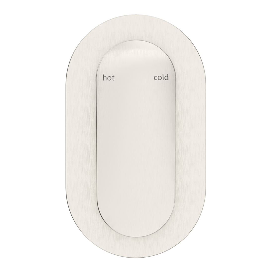 Bella Vista Lantra Shower Mixer - Oval Plate - Trim Kit Only - Brushed Nickel