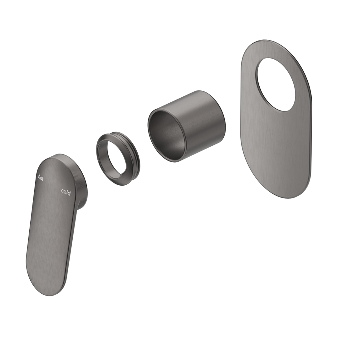 Bella Vista Lantra Shower Mixer - Oval Plate - Trim Kit Only - Gunmetal