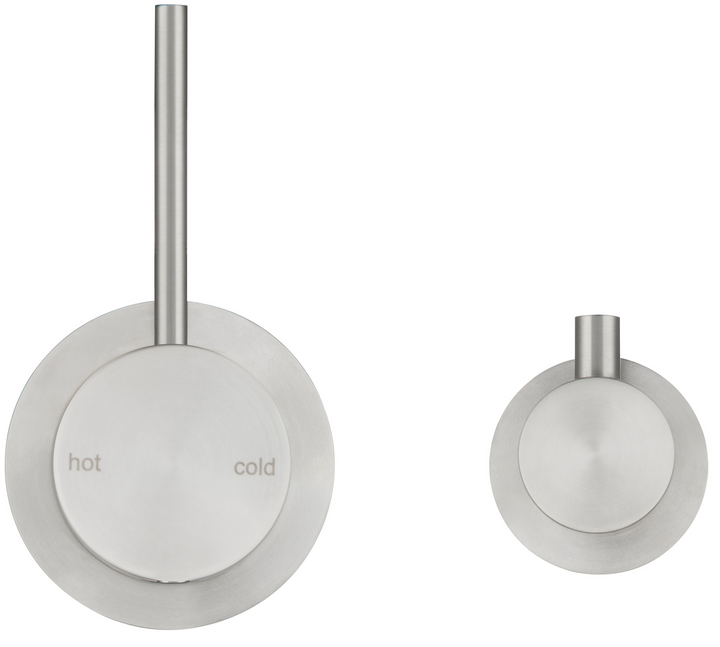 Mica Shower Mixer Diverter - Sideways Reverse - TRIM KIT ONLY - Brushed Nickel