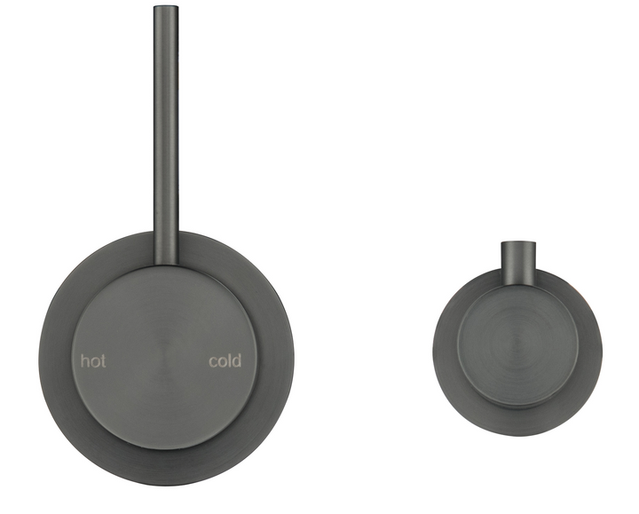 Mica Shower Mixer Diverter - Sideways Reverse - TRIM KIT ONLY - Gunmetal
