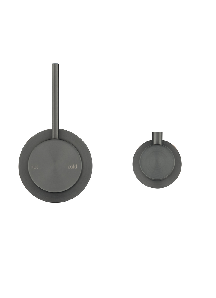 Mica Shower Mixer Diverter - Sideways Reverse - TRIM KIT ONLY - Brushed Gunmetal