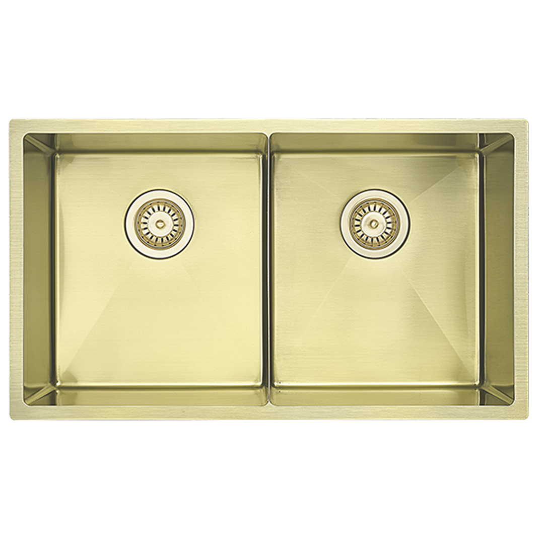 Luminare Sink 760 x 440mm - Double Bowl - French Gold