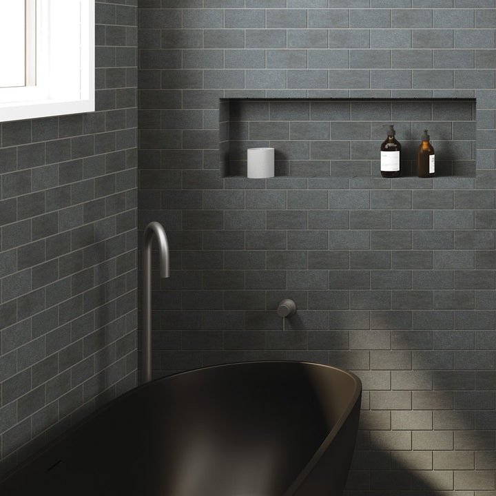 Kaya Gooseneck Floor Mounted Bath Outlet - Gun Metal