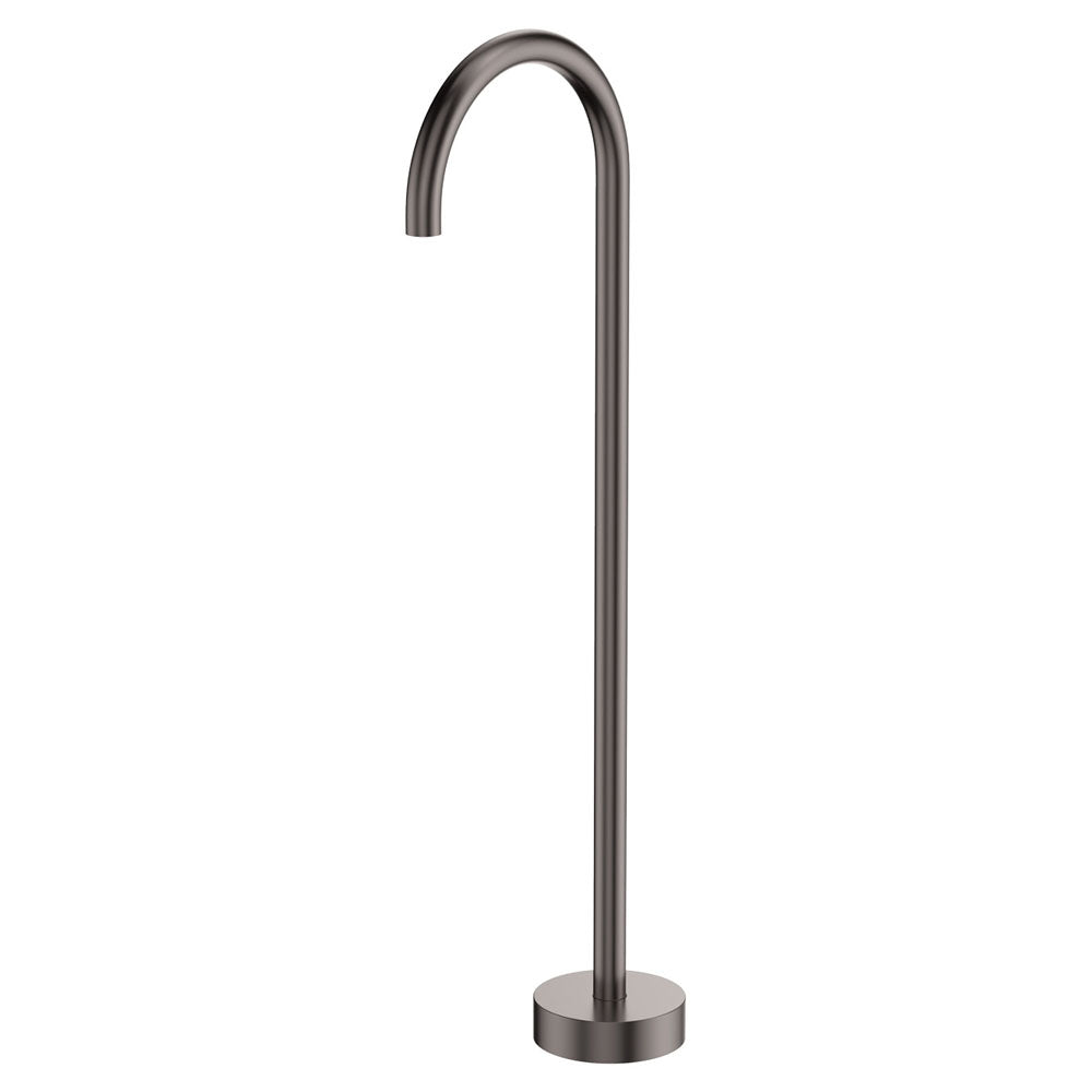 Kaya Gooseneck Floor Mounted Bath Outlet - Gun Metal