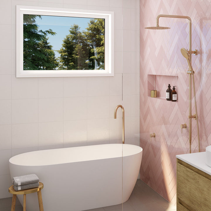 Kaya Gooseneck Floor Mounted Bath Outlet - Urban Brass