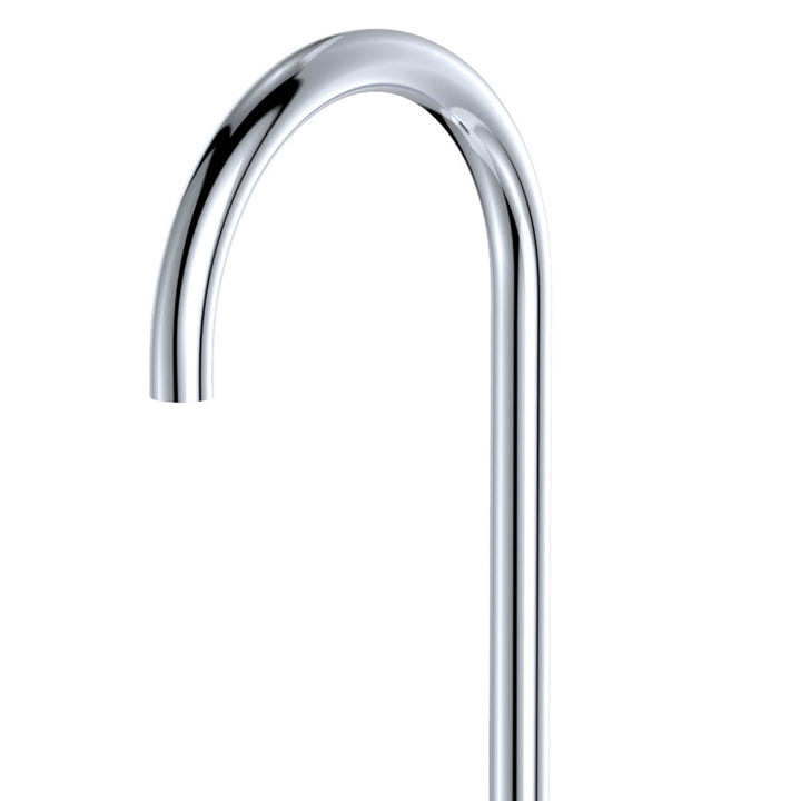 Kaya Gooseneck Floor Mounted Bath Outlet - Chrome
