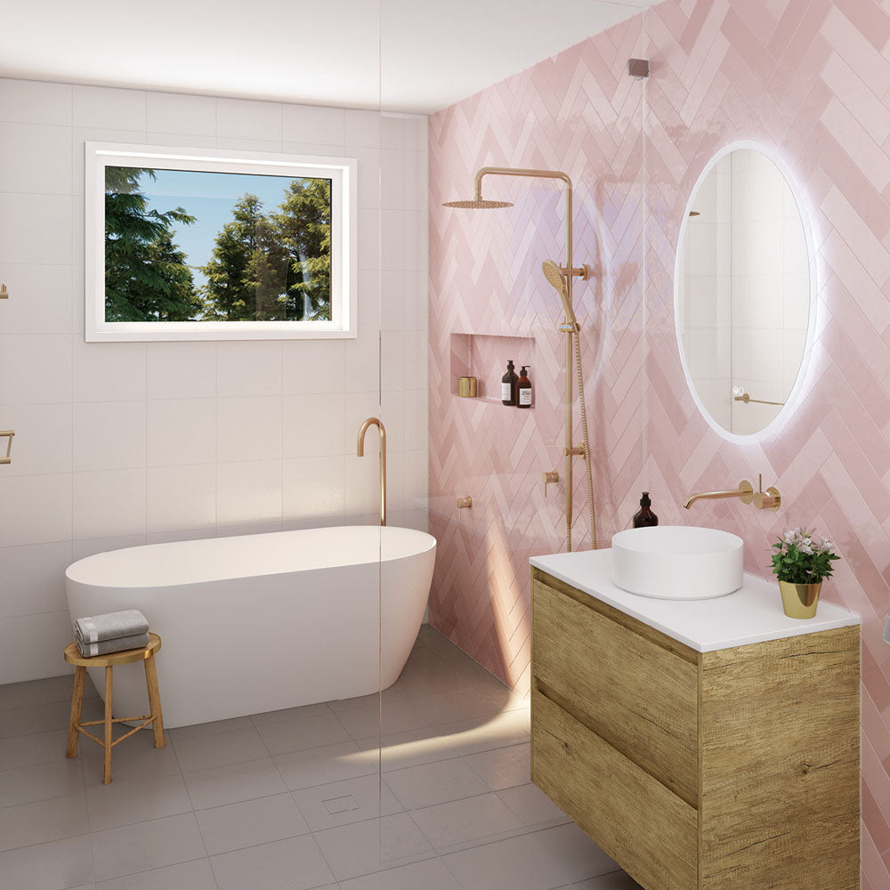 Kaya Solid Surface Bath, 1700mm - Fienza image 4