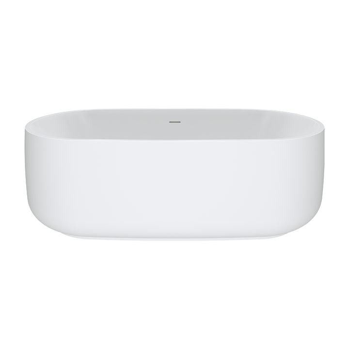Nuvola Solid Surface Bath, 1600mm, Matte White - Fienza image 2