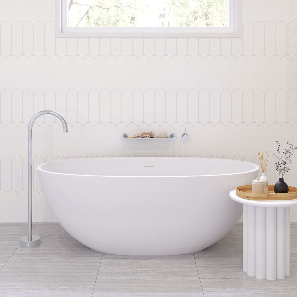 Sasso Solid Surface Bath, 1550mm - Fienza image 5