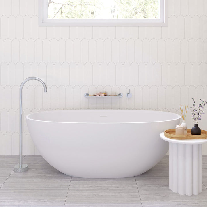 Sasso Solid Surface Bath, 1550mm - Fienza image 5