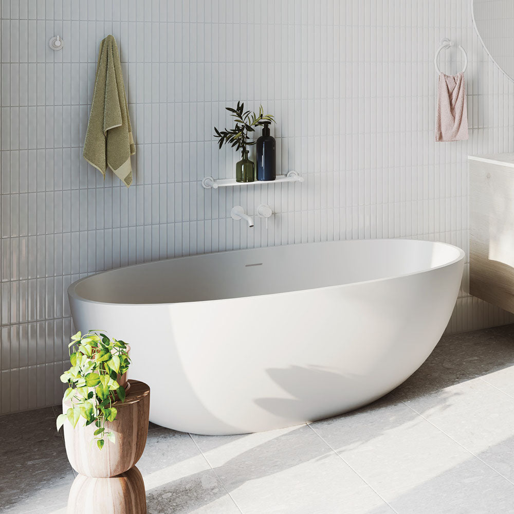 Sasso Solid Surface Bath, 1650mm - Fienza image 5