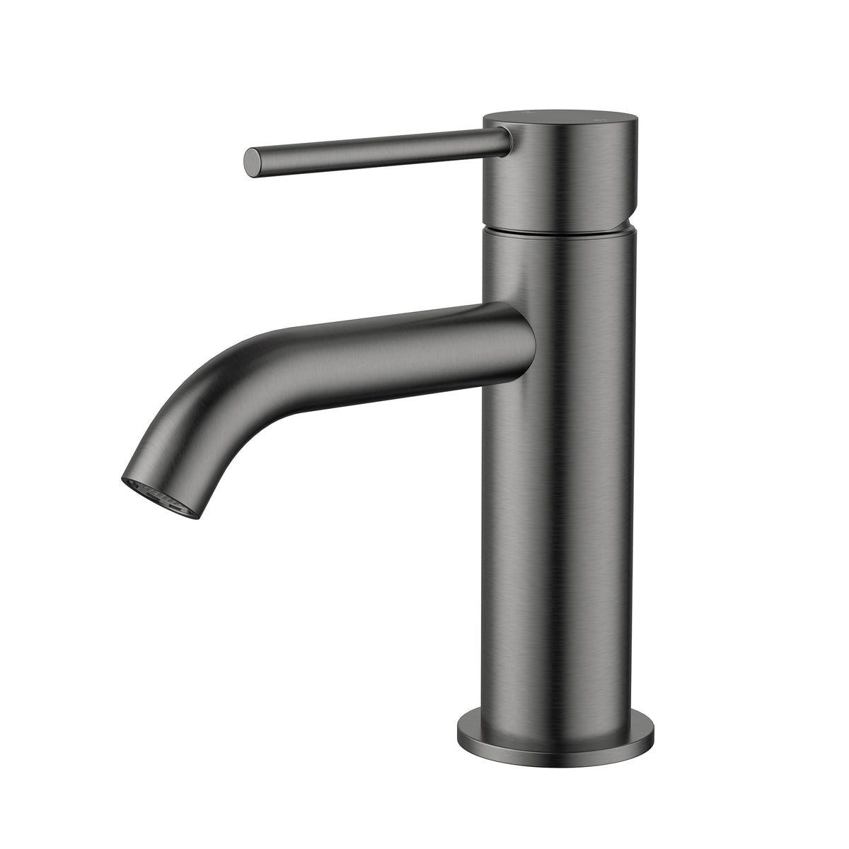 Star Mini Basin Mixer Curved Spout - Brushed Gunmetal (STRM001-1GM)