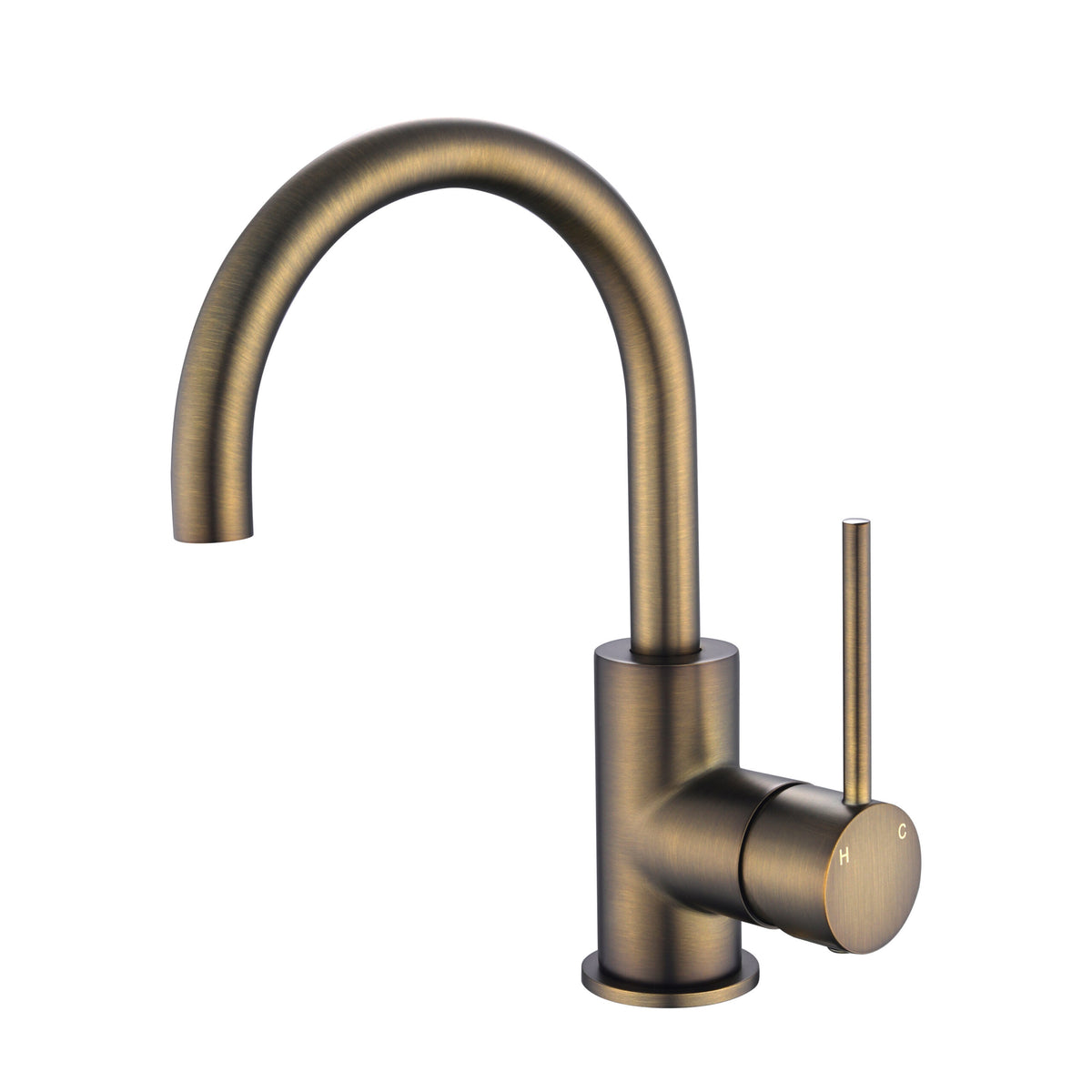 Star Mini Basin/Kitchen Mixer - Antique Brass