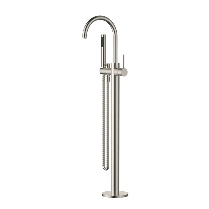Star Mini Freestanding Bath Mixer With Hand Shower - Warm Brushed Nickel (STRM012-3BN)