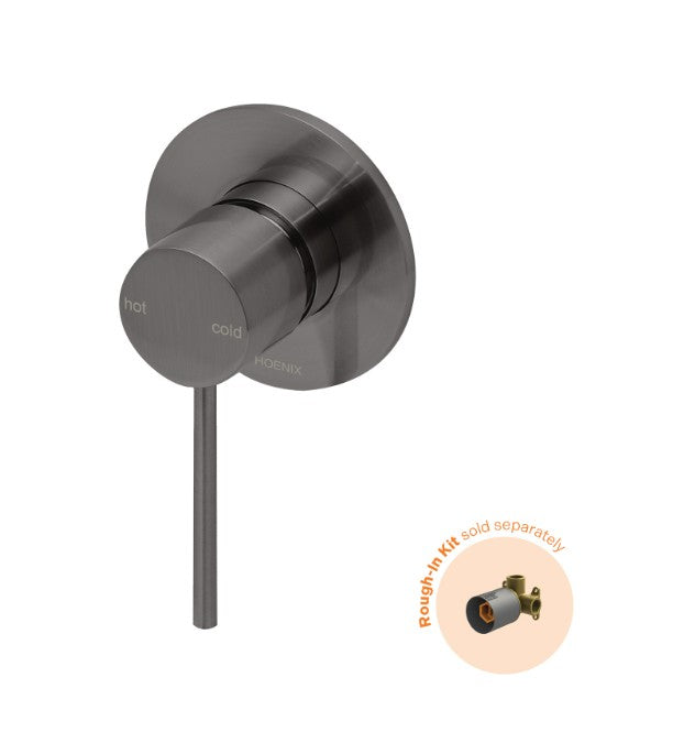 Vivid Slimline SwitchMix Shower/Wall Mixer Trim Kit Only - Brushed Carbon