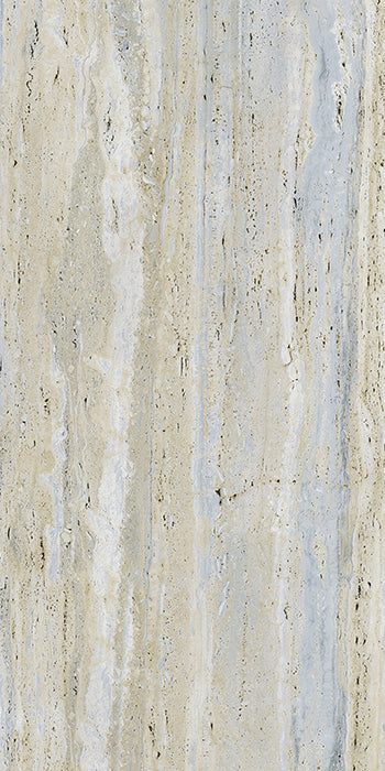 Euromarmo Travertine Silver Gold Porcelain Tile tile face, 1200 x 600 mm