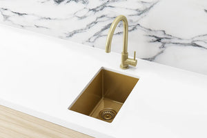 Lavello Bar Sink - Single Bowl 382 x 272 - Brushed Bronze Gold Meir