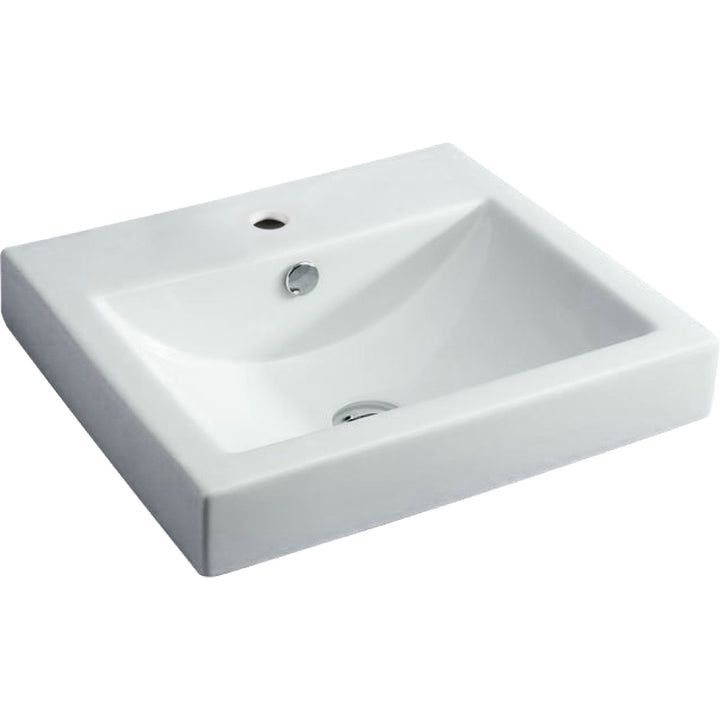 Low Profile Semi-Inset Basin - Gloss White