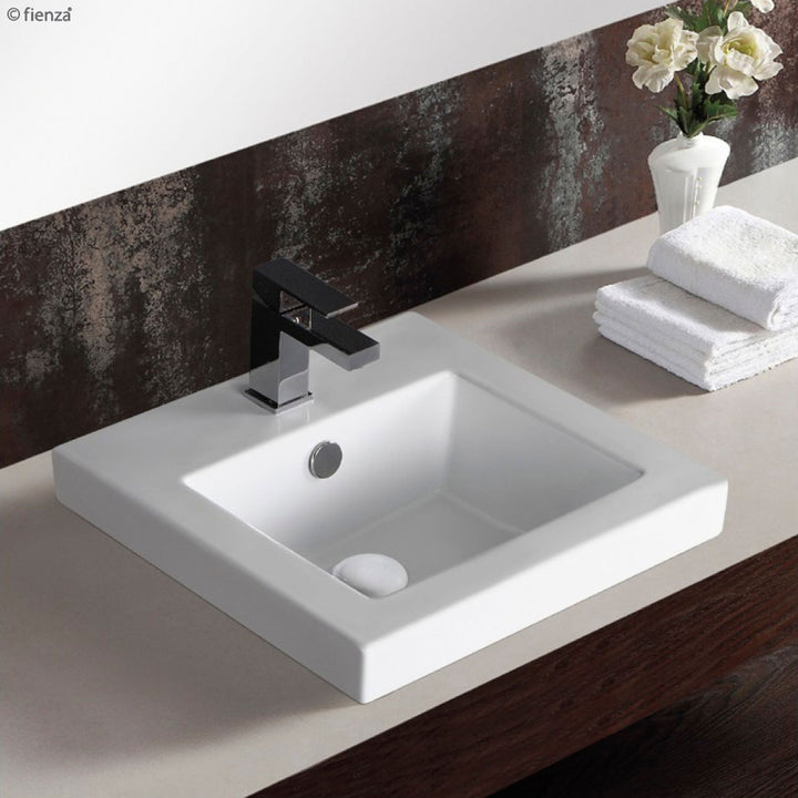 Alison Semi-Inset Basin - Gloss White
