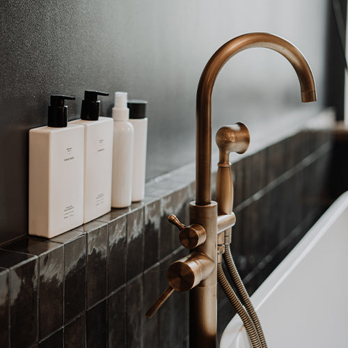 Bathroom tapware display at Elenni