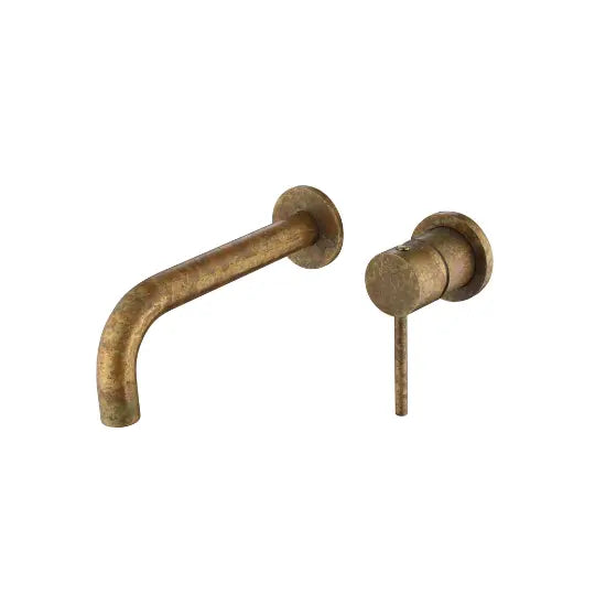 Mica Living Brass Curved Wall Basin/Bath Mixer - Accelerated