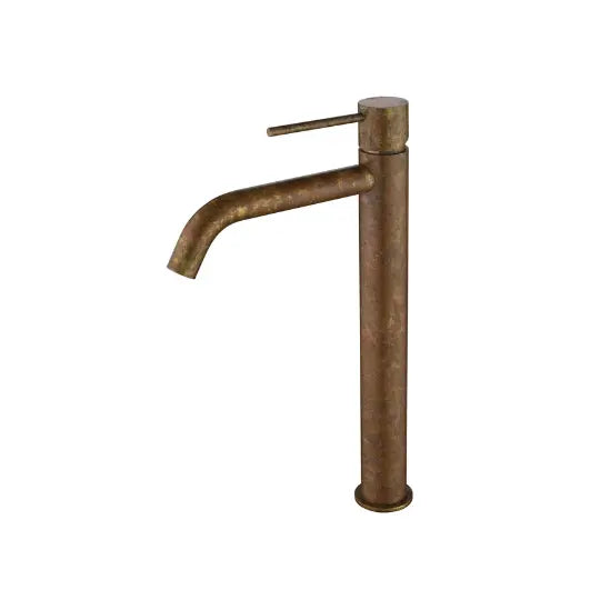 Mica Living Brass Curved Tall Basin Mixer - Accelerated