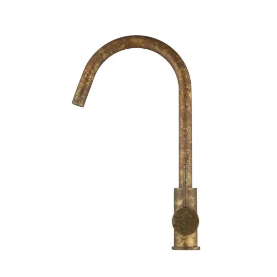 Mica Living Brass Gooseneck Sink Mixer - Accelerated