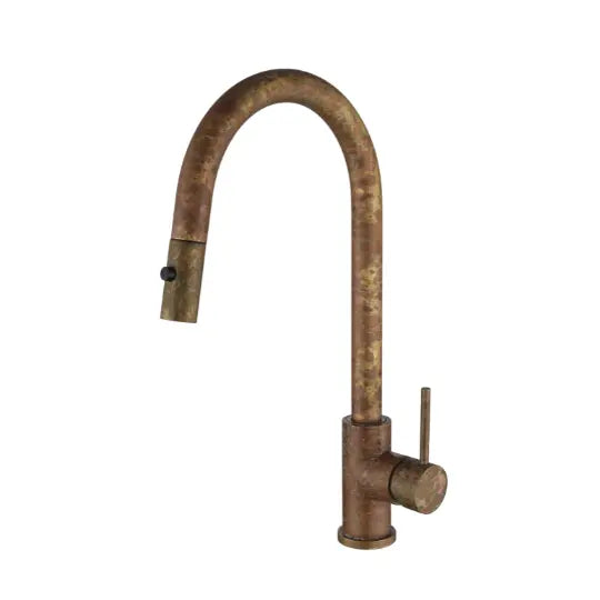 Mica Living Brass Gooseneck Pull-Out Sink Mixer - Accelerated