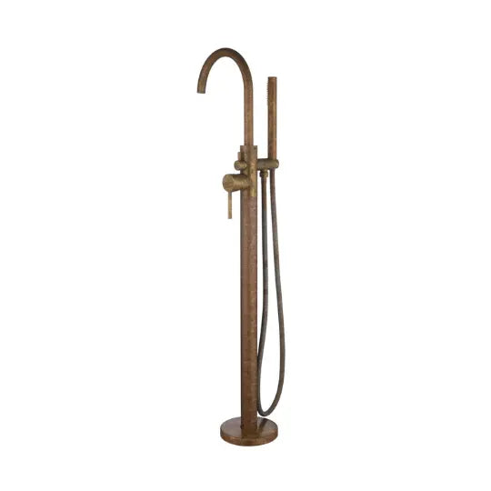 Mica Living Brass Freestanding Bath Mixer with Hand Shower - Accelerated