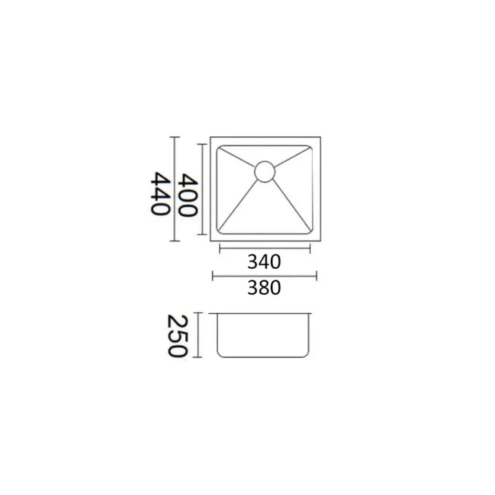 Luminare Sink 380 x 440mm - Dusk Bronze