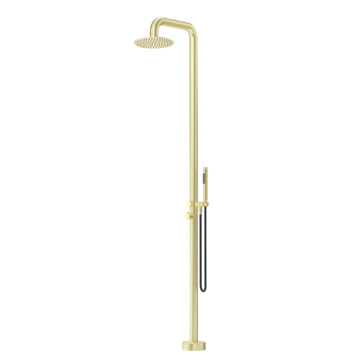 Mica Soft Square Freestanding Outdoor Shower - French Gold