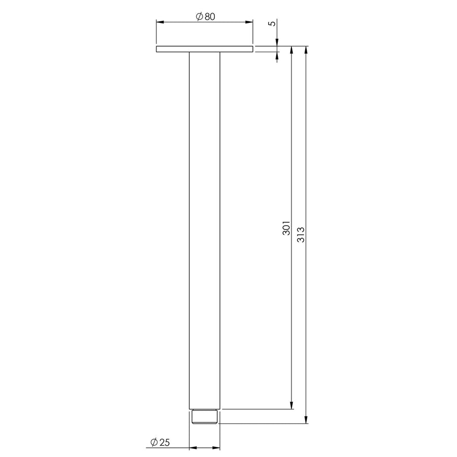 Vivid Ceiling Arm 300mm - Brushed Bronze