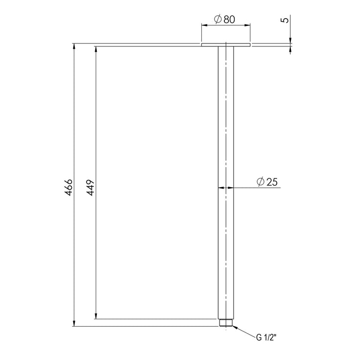 Vivid Ceiling Arm 450mm - Brushed Bronze