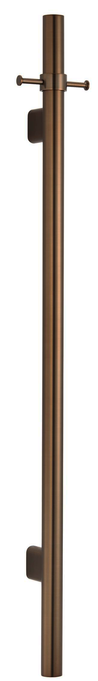 Mica Vertical Heated Towel Rail - Dusk Bronze - view 5