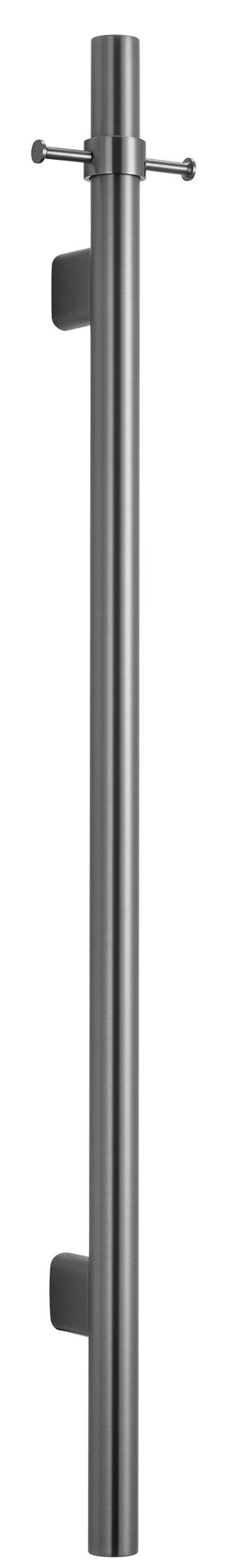 Mica Vertical Heated Towel Rail - Brushed Gunmetal - view 3