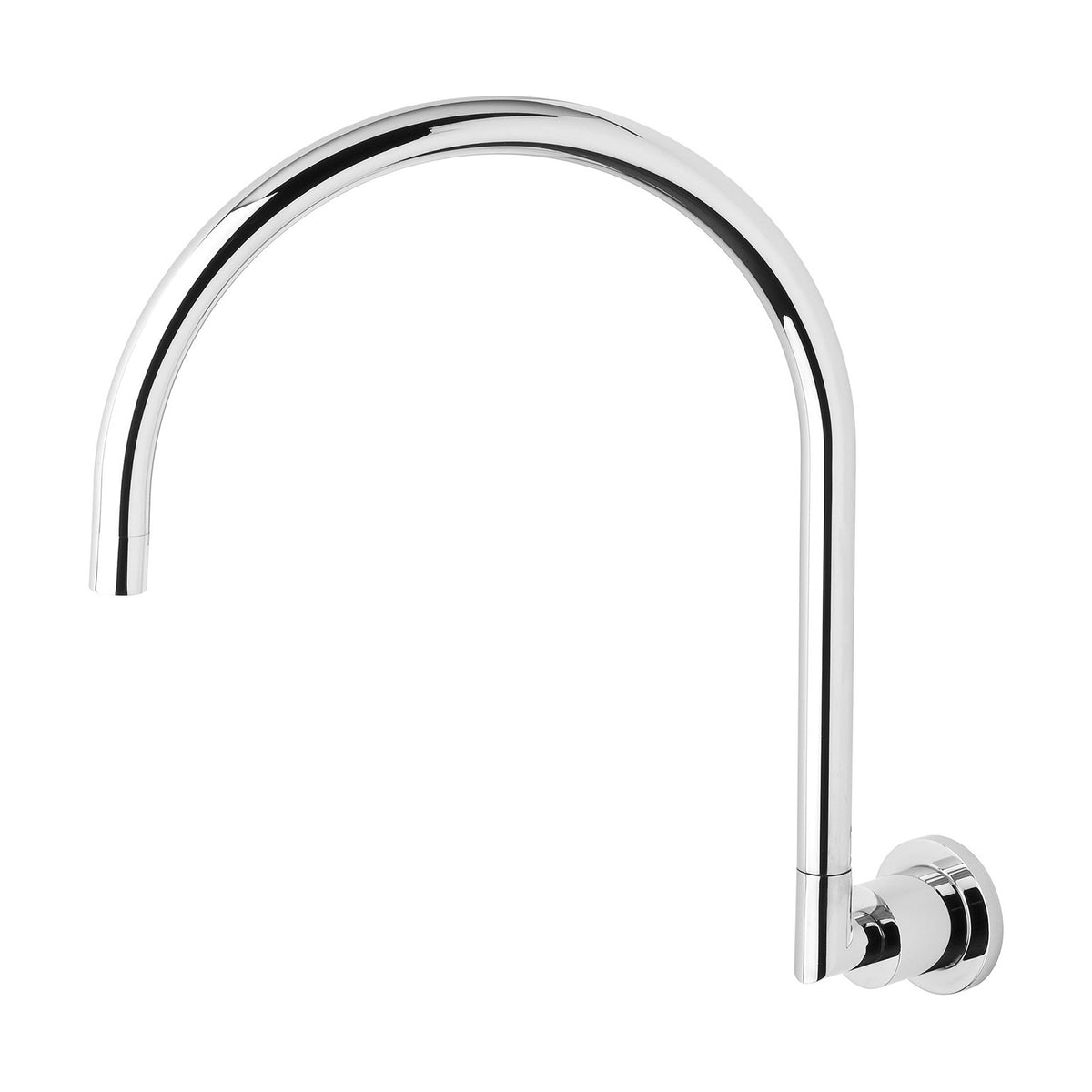 Vivid Pin Lever Wall Sink Outlet 200mm Gooseneck - Chrome