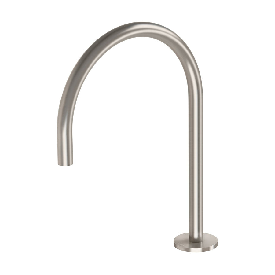 Vivid Slimline Hob Sink Mixer Brushed Nickel 220mm - Brushed Nickel