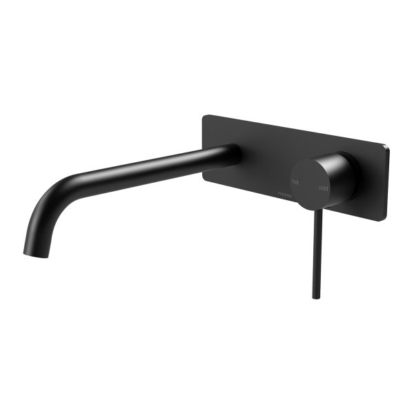 Vivid Slimline SwitchMix Wall Basin/Bath Mixer Set 230mm Trim Kit Only - Matte Black