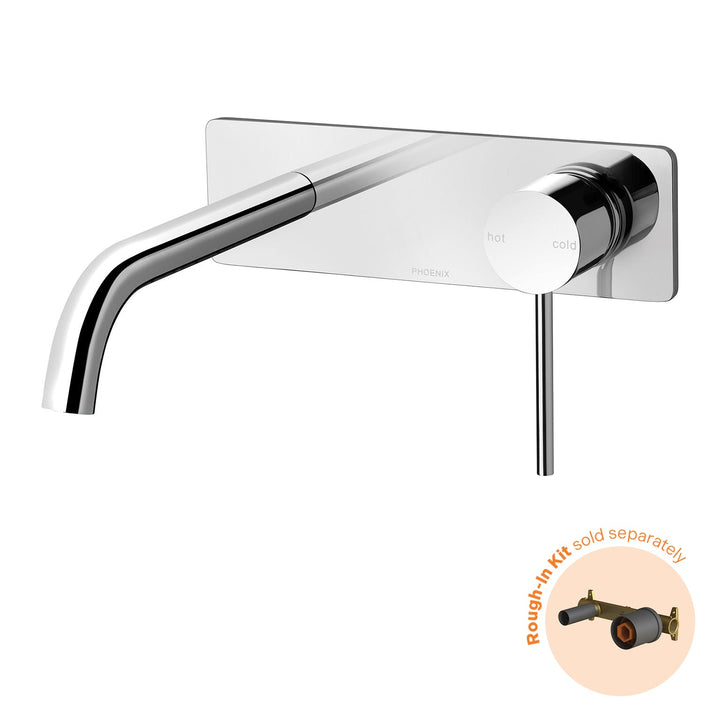 Vivid Slimline SwitchMix Wall Basin/Bath Mixer Set 230mm Trim Kit - Chrome - Fit-Off Kit - Rough-In Kit sold separately