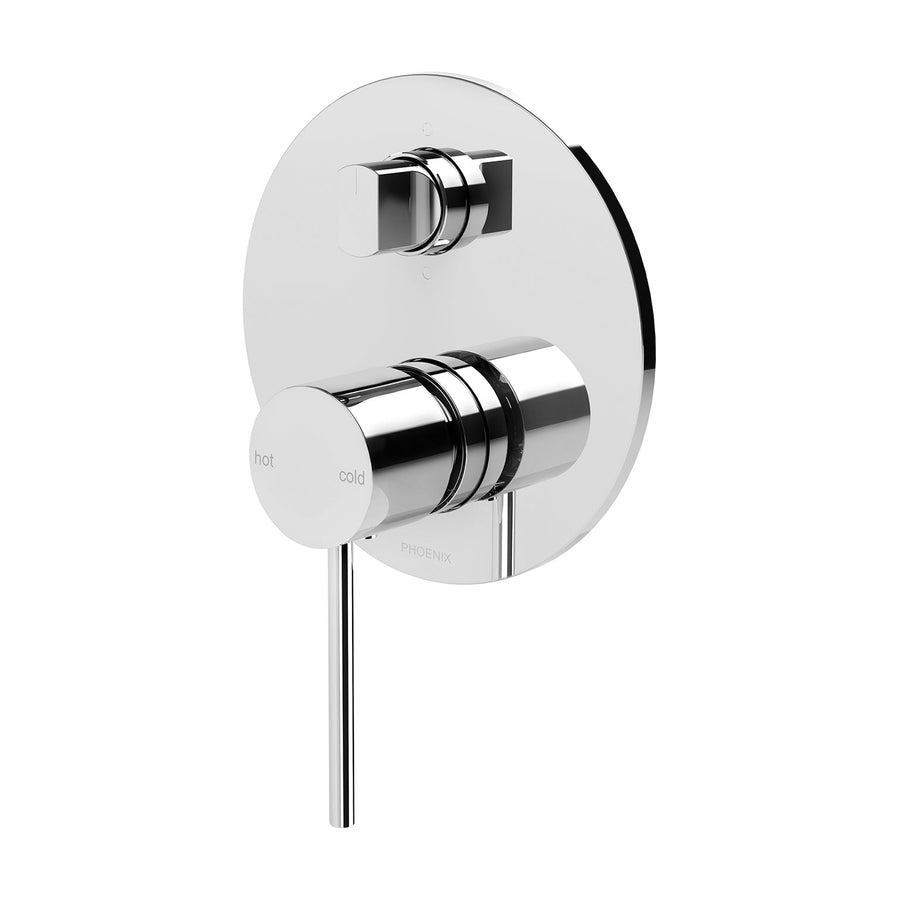 Vivid Slimline Switch/Mix Shower/Bath Diverter Mixer Complete Kit - Chrome