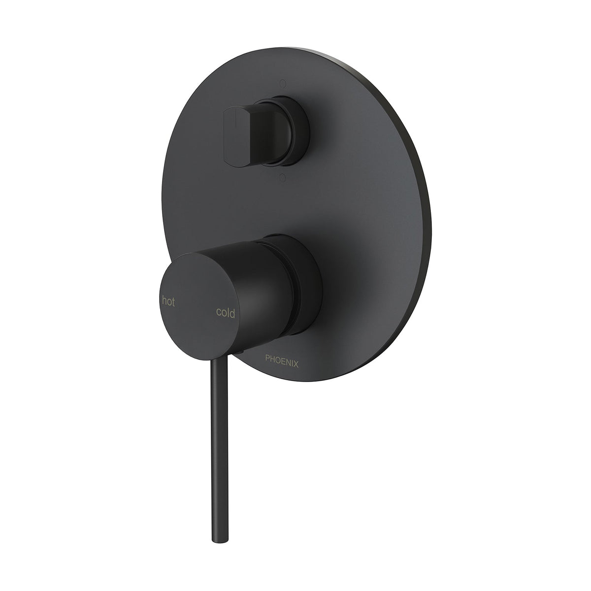 Vivid Slimline Switch/Mix Shower/Bath Diverter Mixer Complete Kit - Matte Black