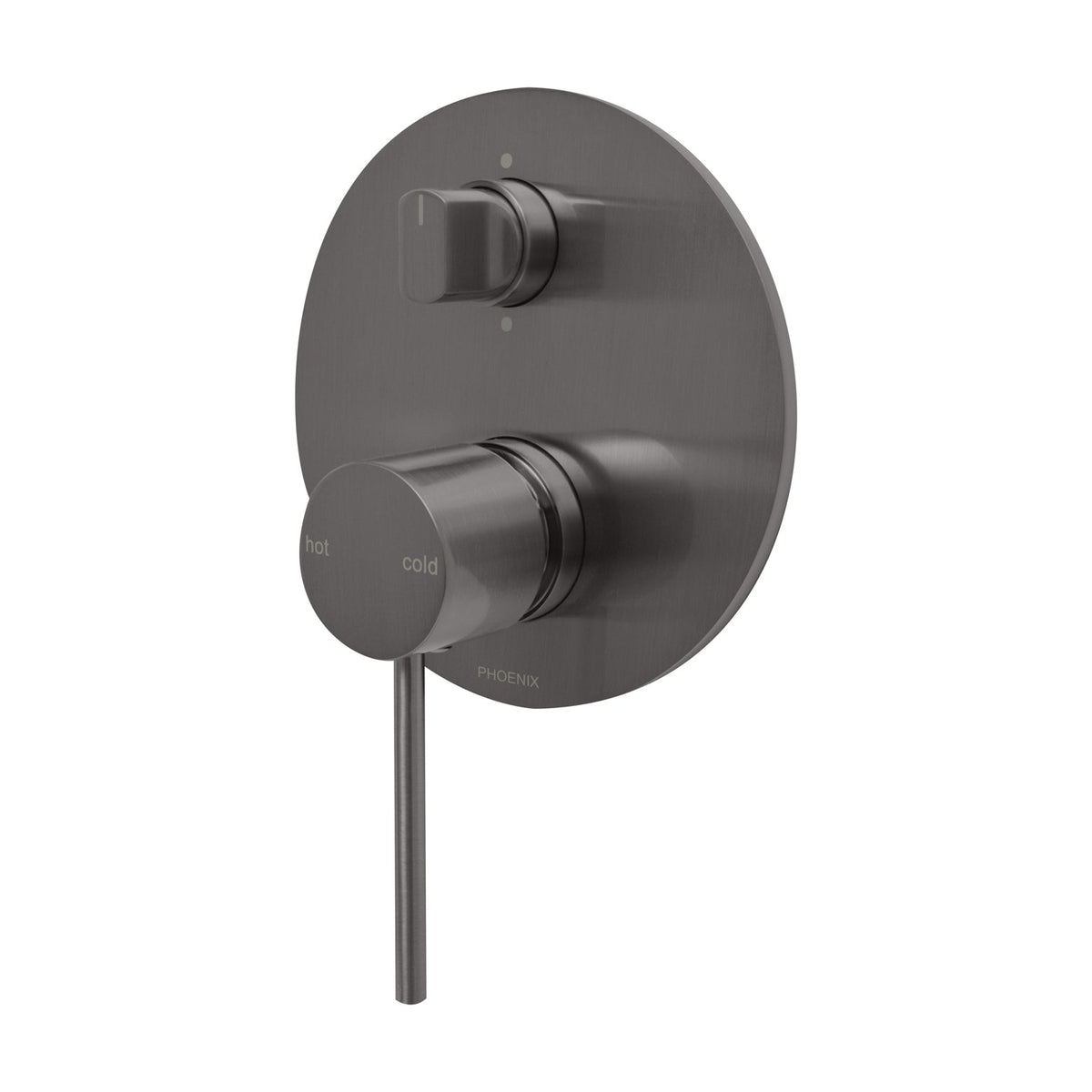 Vivid Slimline Switch/Mix Shower/Bath Diverter Mixer Complete Kit - Brushed Carbon