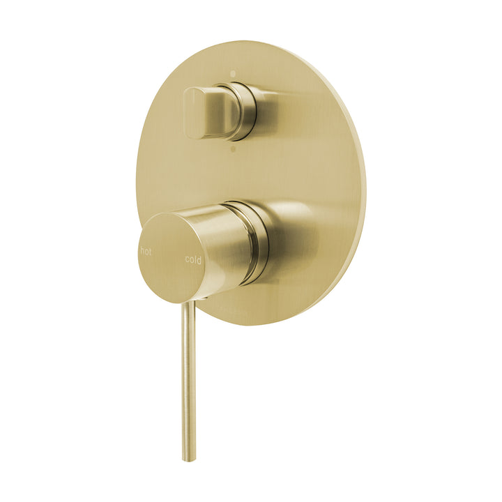 Vivid Slimline SwitchMix Shower/Bath Diverter Mixer Trim Kit Only - Brushed Gold