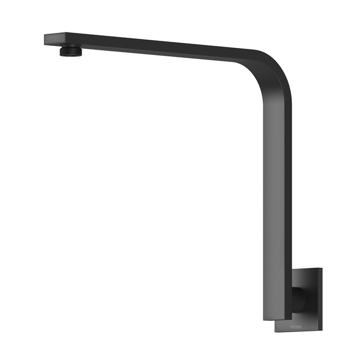 Vivid Slimline High-Rise Shower Arm Square Plate - Matte Black
