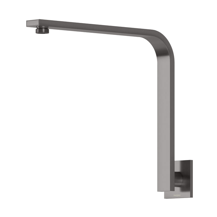 Vivid Slimline High-Rise Shower Arm Square Plate - Brushed Carbon